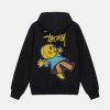 unisexo negro sudadera con capucha y cremallera N6T4D169 STUSSY sudores